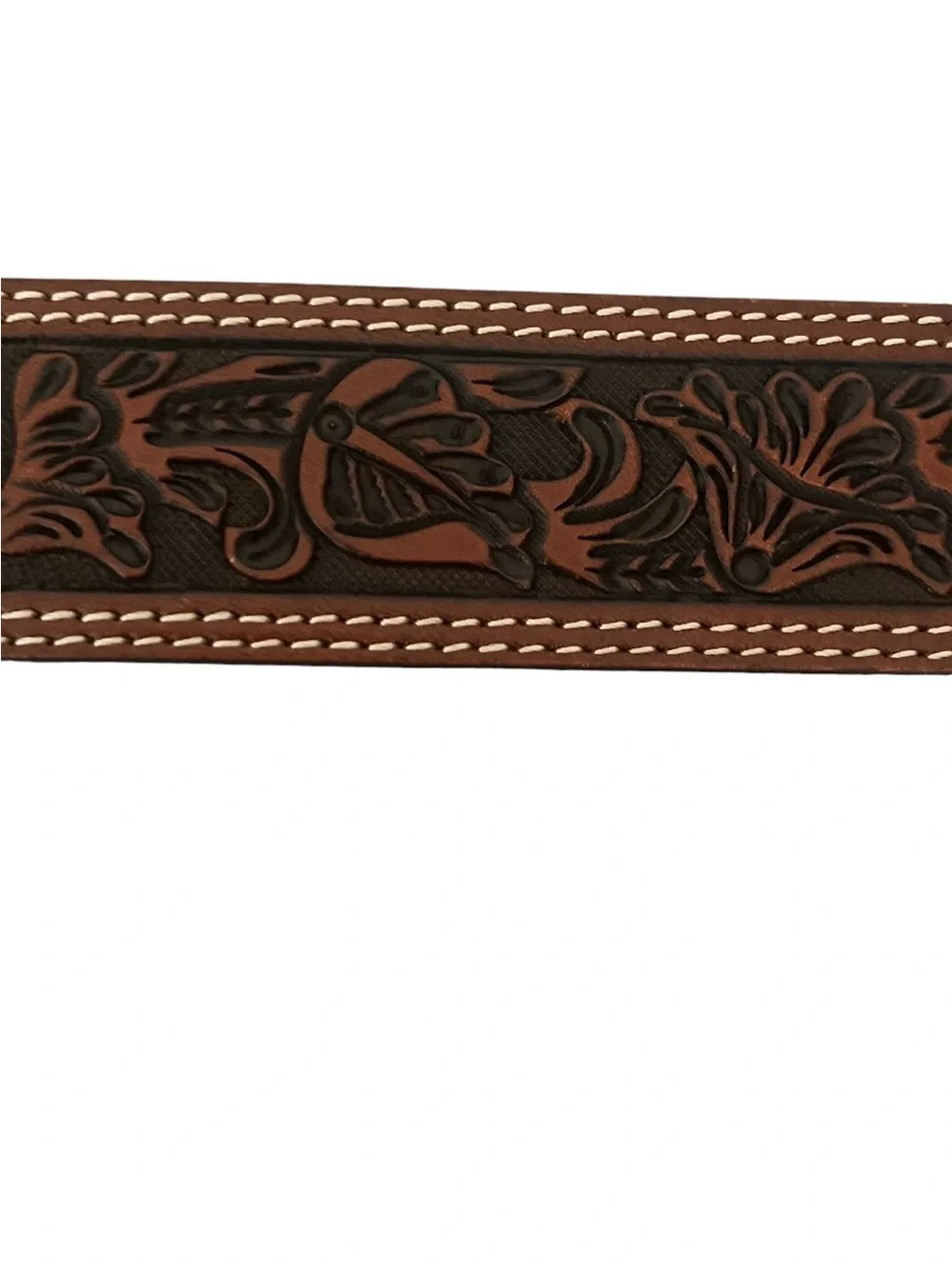 Western Genuine Leather Tooled Embossed Belt Unisex Youth 24 Cowgirl Cowboy